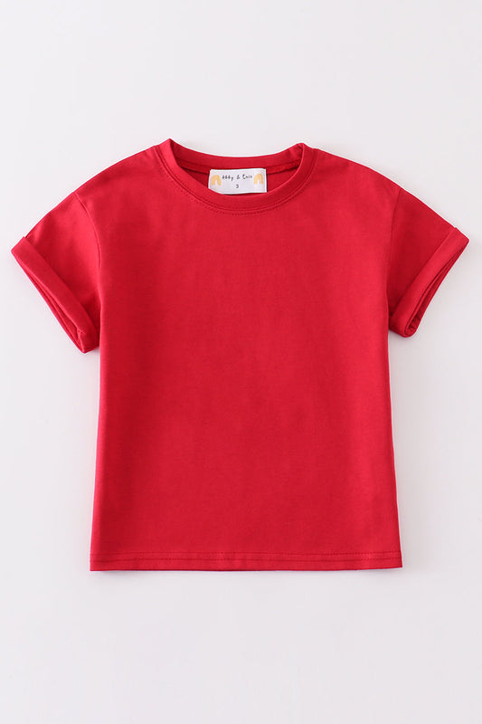 Camila Maroon Basic T-Shirt