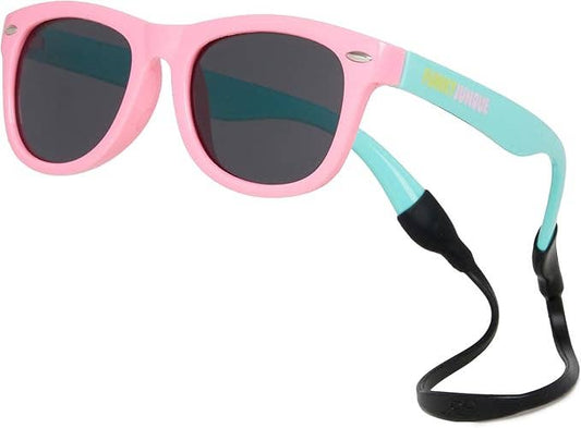 Toddler Flexible Wire Pink/Turquoise Smoke Lenses Sunglasses Ages 2-7