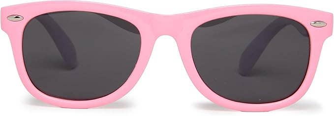 Infant Pink/Purple Smoke Lenses Flexible Wire Sunglasses Age 0-1 years