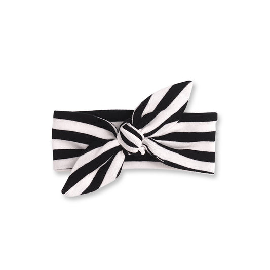 Riley Baby Girl's Black Stripe Cotton Headband: Thin Black Stripe