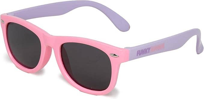 Toddler Pink/Purple Smoke Lenses Flexible Wire Sunglasses Age 2-7 years