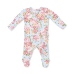 Floral baby onesie on a white background