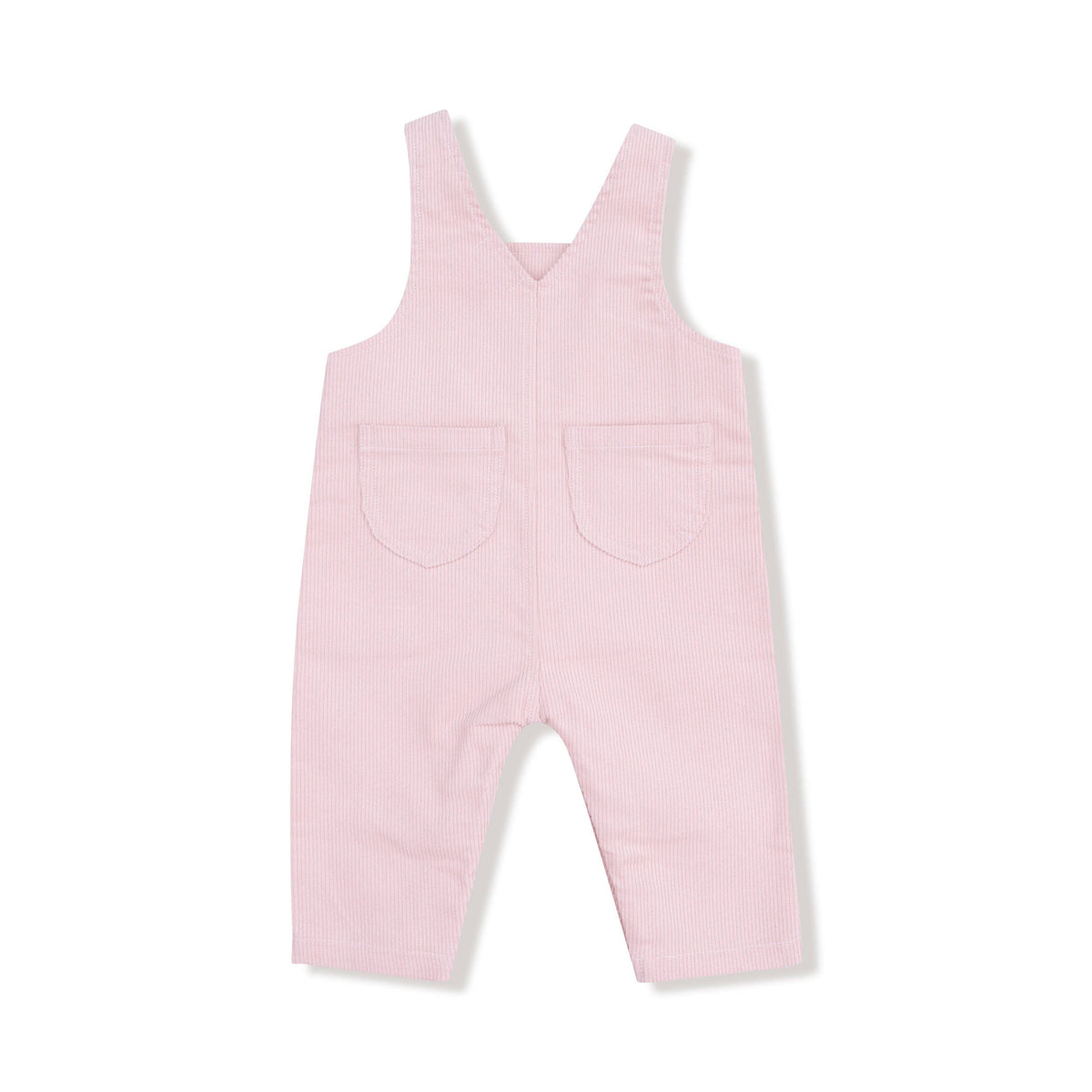 Pink overalls on a white background