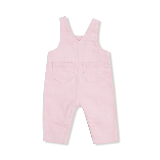 Pink overalls on a white background