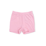 Pink shorts on a white background