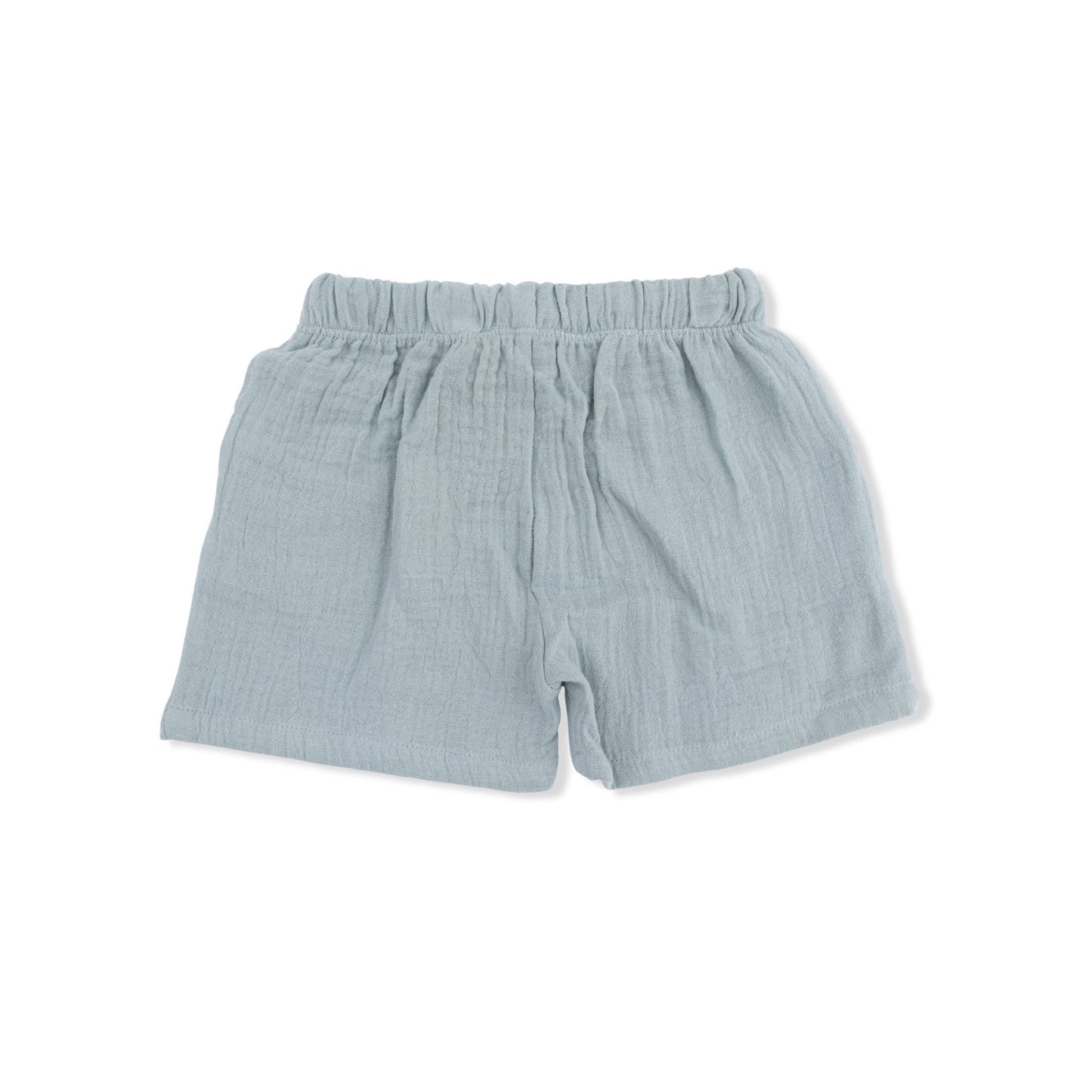Light blue shorts on a white background