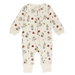 Baby onesie with Paddington bear pattern on a white background