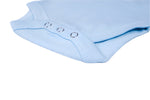 Blue long sleeve onsie snap closure