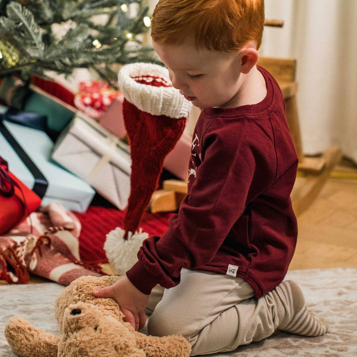 Burt's Bees Baby Believe Sweatshirt, organic cotton french terry baby Christmas sweatshirt - view 5