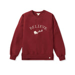 Burt's Bees Believe Women's Sweatshirt, organic cotton french terry Christmas sweatshirt for mom