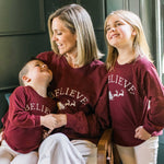 Burt's Bees Baby Believe Women's Sweatshirt, organic cotton french terry Christmas sweatshirt for mom - view 5