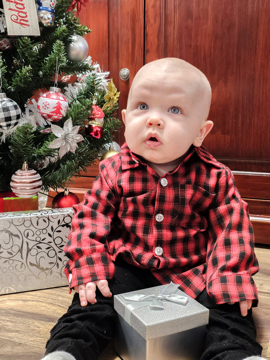 Red Plaid Button Down