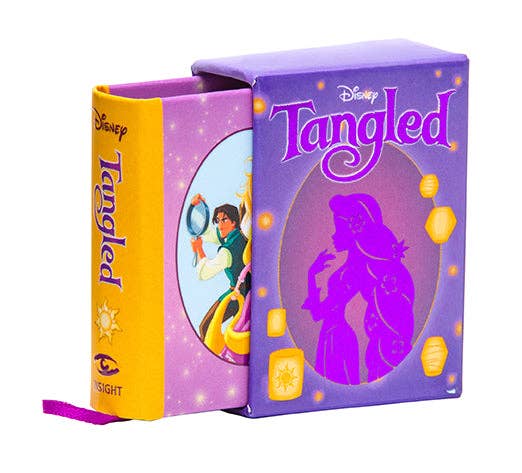 Disney Tangled tiny book with purple and yellow design
