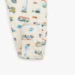 Baby grow with truck pattern on a white background