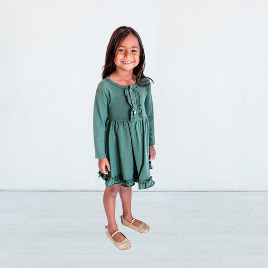 Green Ruffle Dress