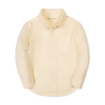 Yellow shirt with a collar on a white background