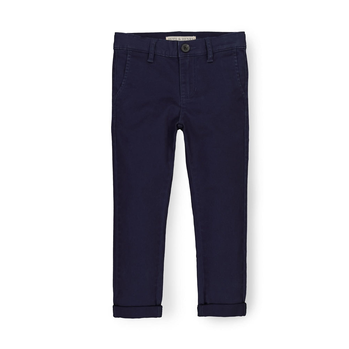 Navy blue pants on a white background