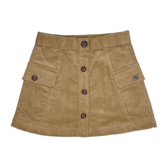 Organic Corduroy Button Front Skirt - Pre Order