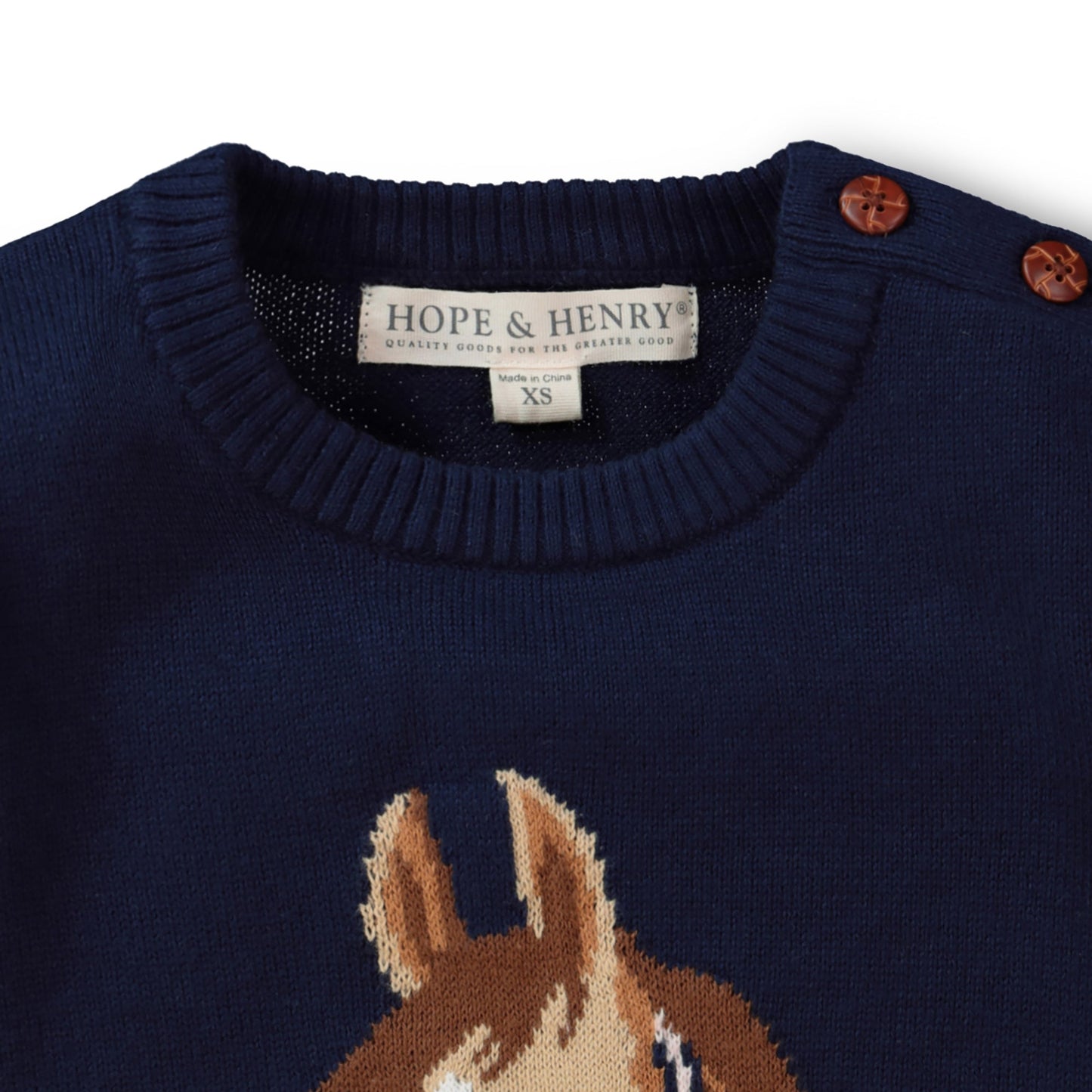 Organic Horse Intarsia Sweater - Pre Order