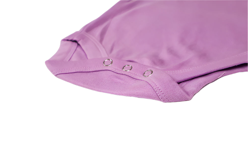 Lavender long sleeve onsie snap closure