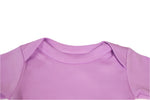 Lavender long sleeve onsie neckline