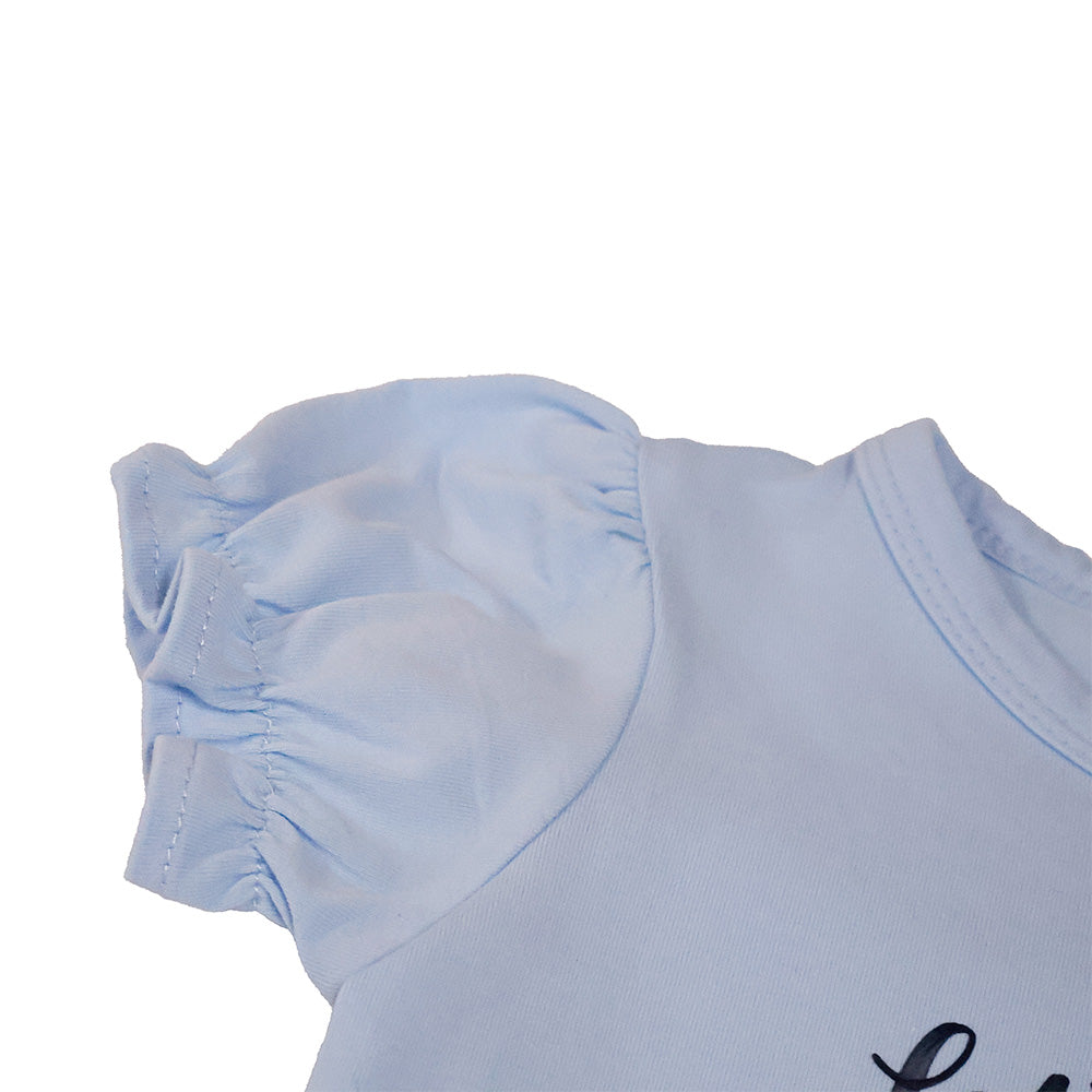 Eleanor Let's Go Girls Ruffle Sky Shirt