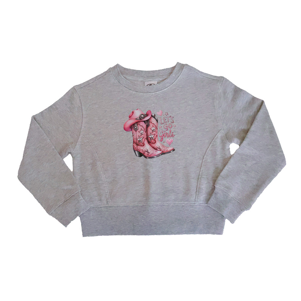 Delilah Let's Go Girls Gray Sweatshirt