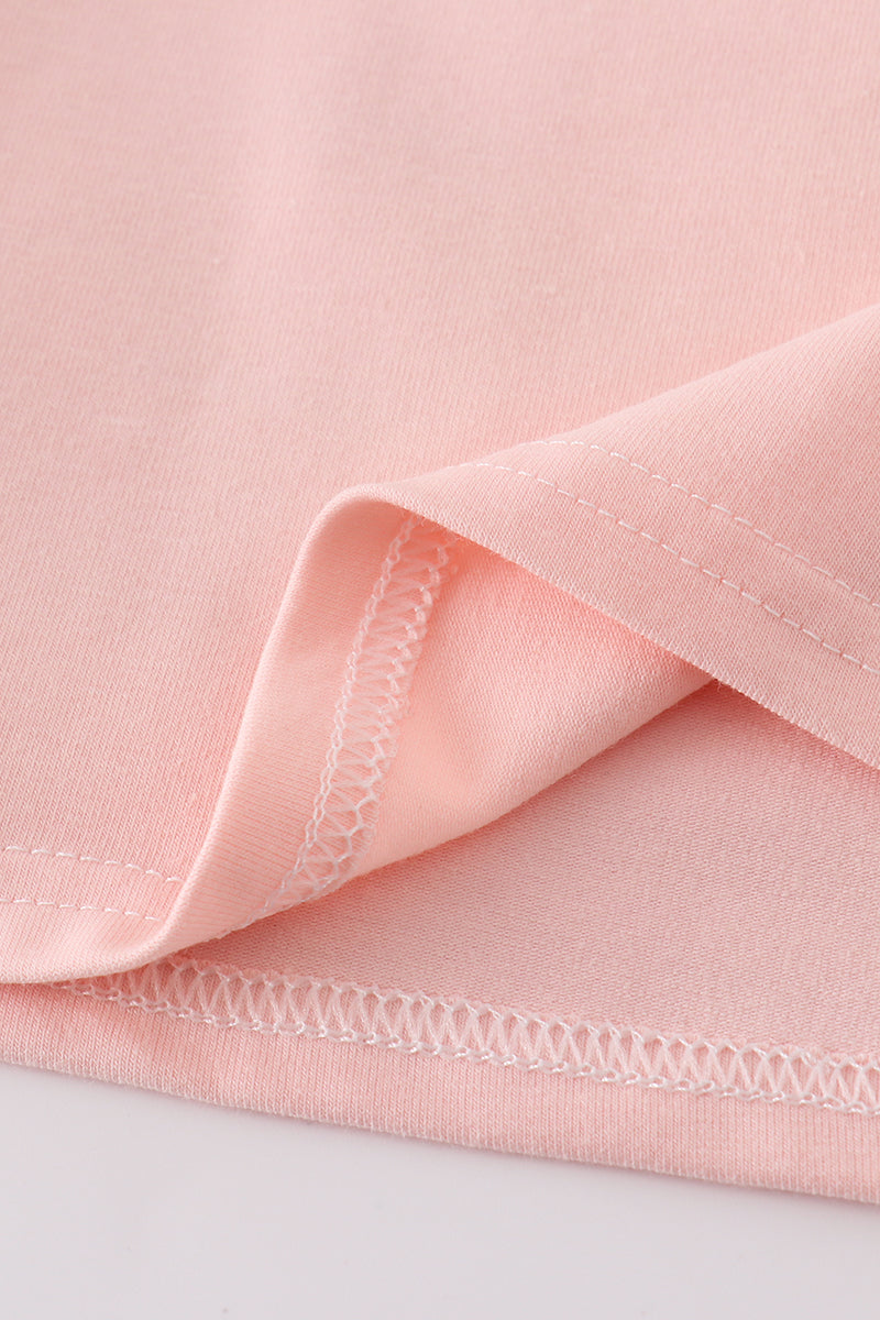 Short Sleeve Pink Fresh Pumpkins Top