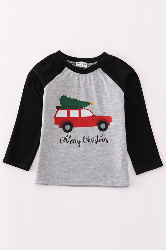 Christmas Car With Tree Shirt