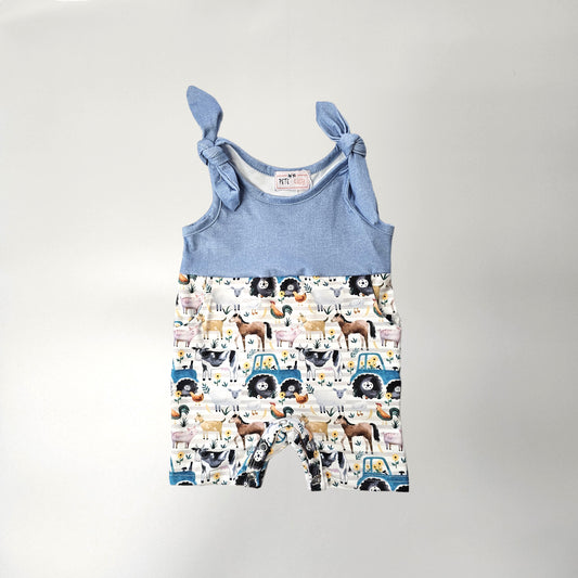 Down On The Farm Infant Unisex Romper