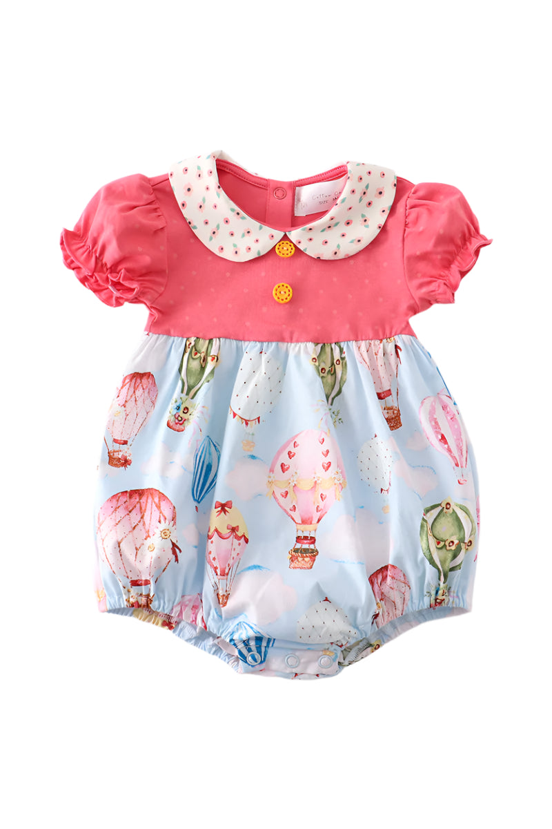 Pink Balloon Puff Sleeve Romper