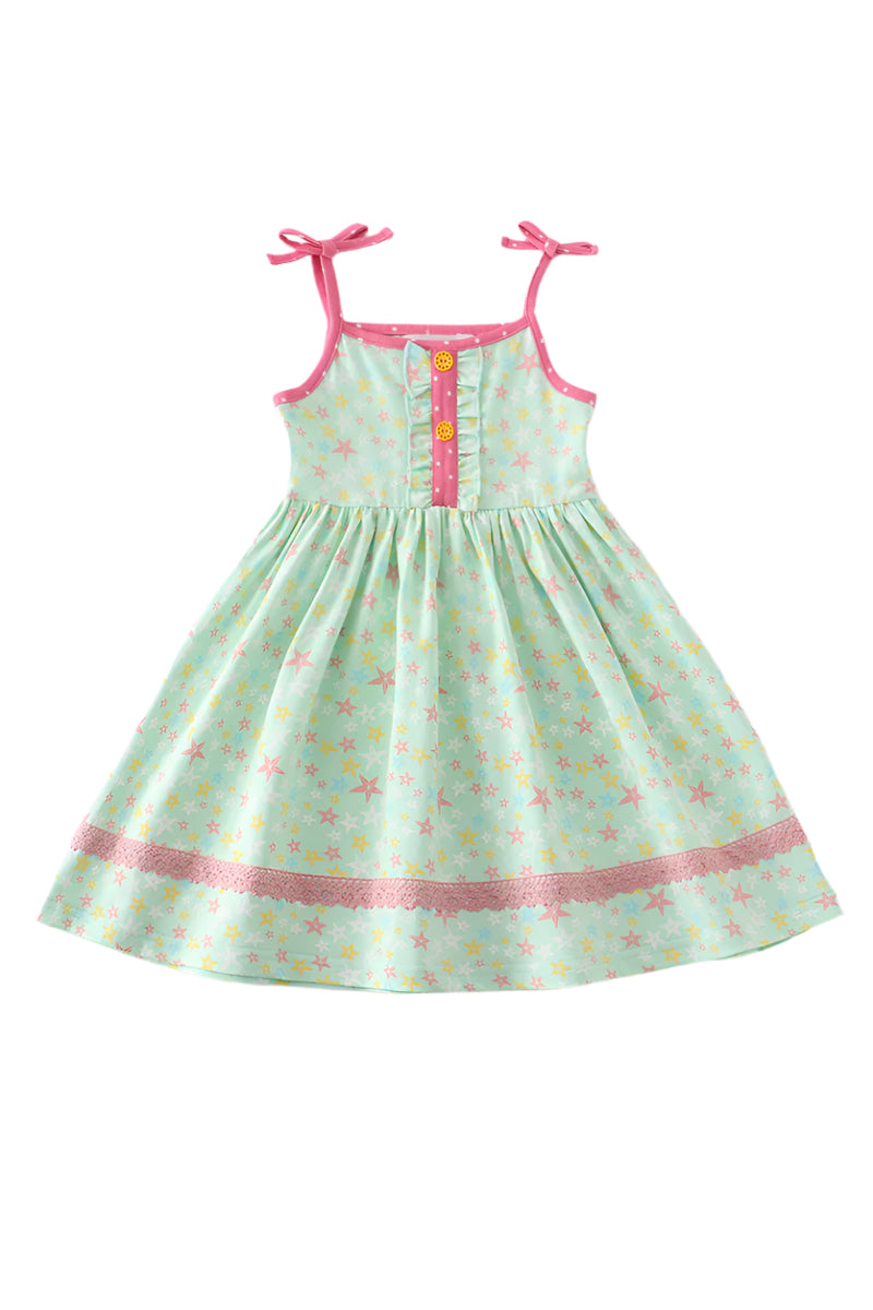 Star Print Strap Dress