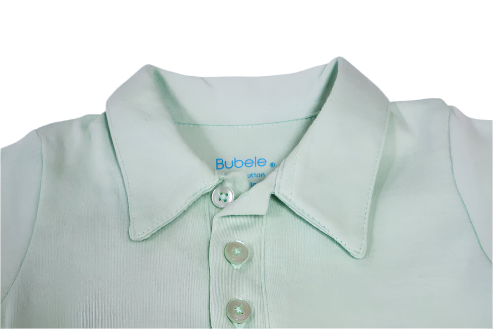 Sage polo short sleeve onsie collar