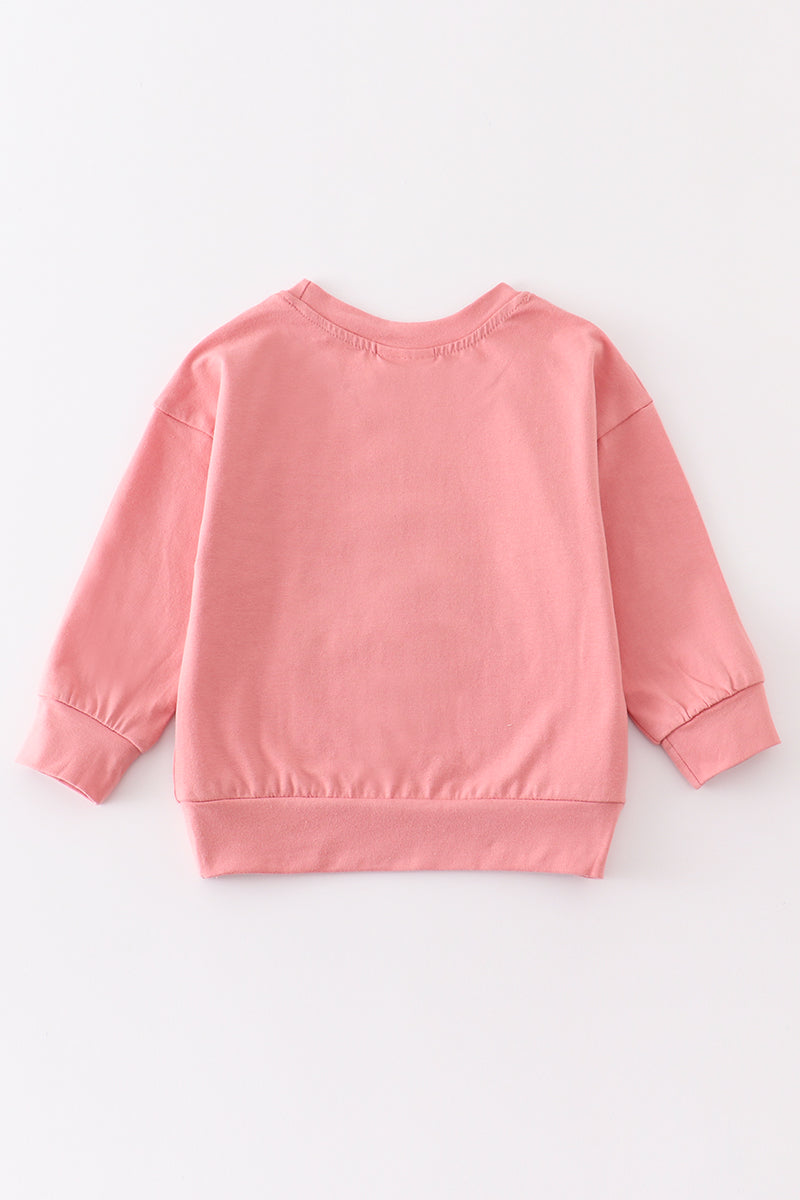 coral pumping sweatshirt back