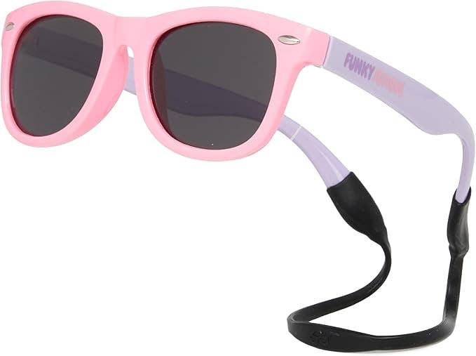 Infant Pink/Purple Smoke Lenses Flexible Wire Sunglasses Age 0-1 years