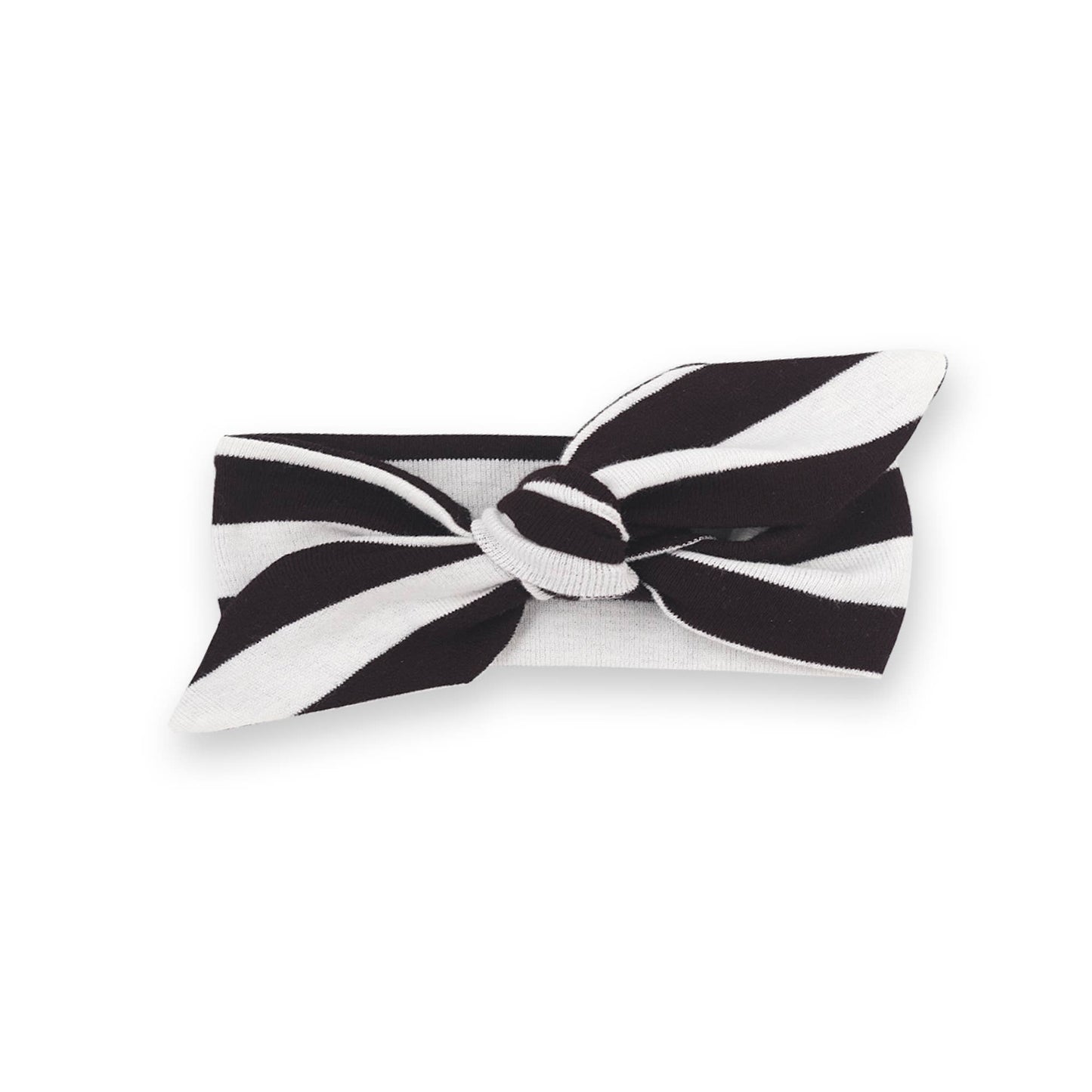 Riley Baby Girl's Black Stripe Cotton Headband: Thin Black Stripe