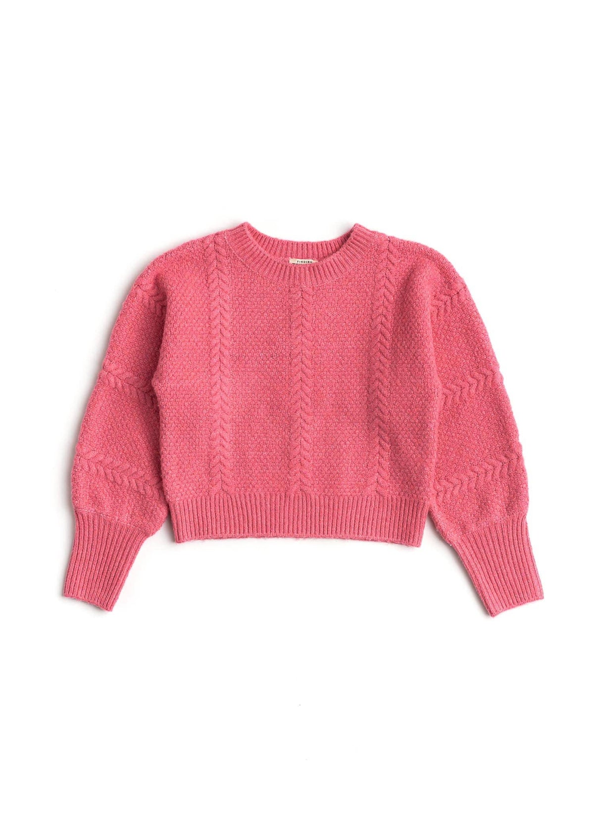 Pink sweater on a white background