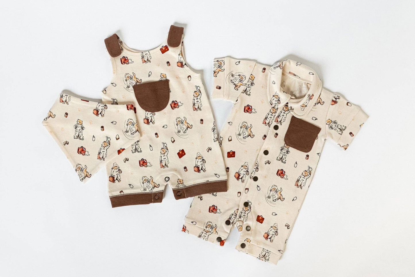 Baby Paddington bear collection on a white background