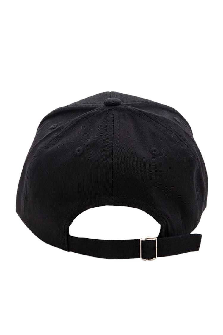 Black baseball cap on a white background