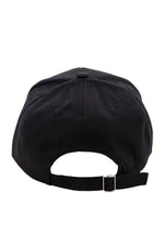 Black baseball cap on a white background
