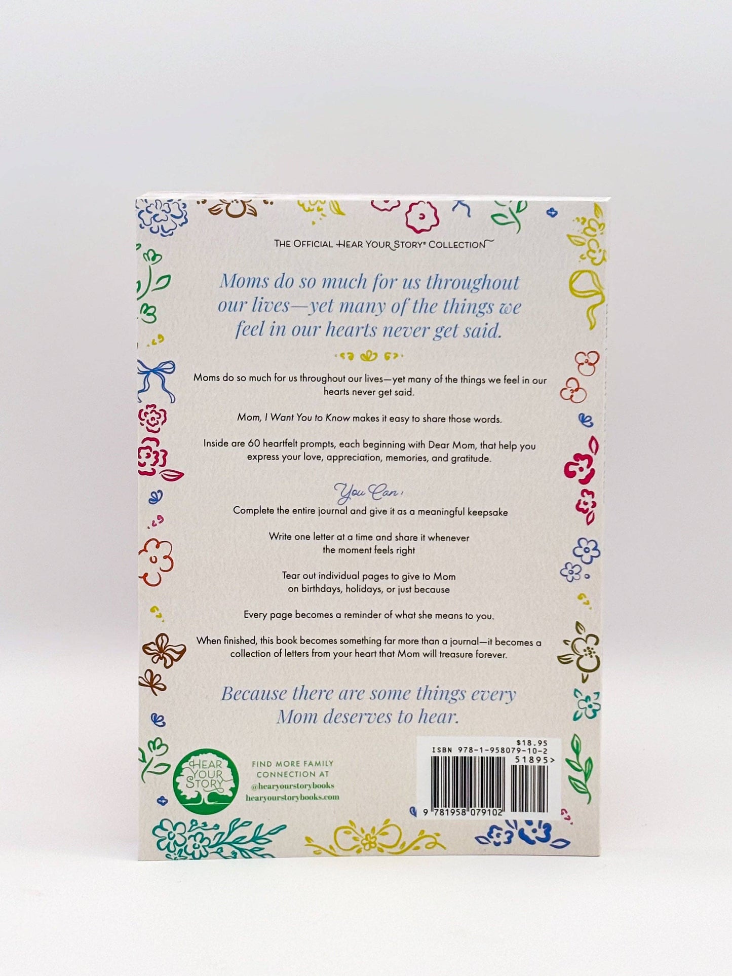 Back cover of a book with text and decorative elements on a white background