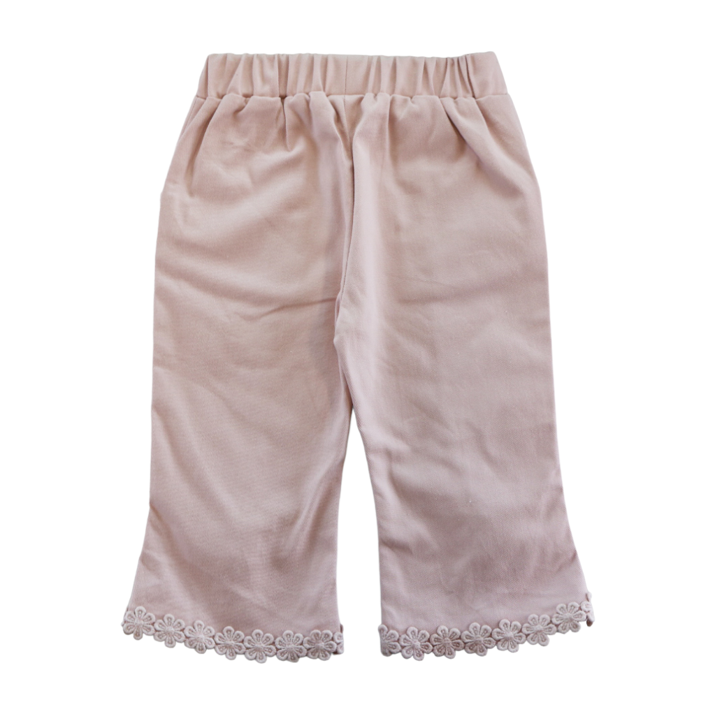 Sadie Pink Bow & Lace Split Hem Pants