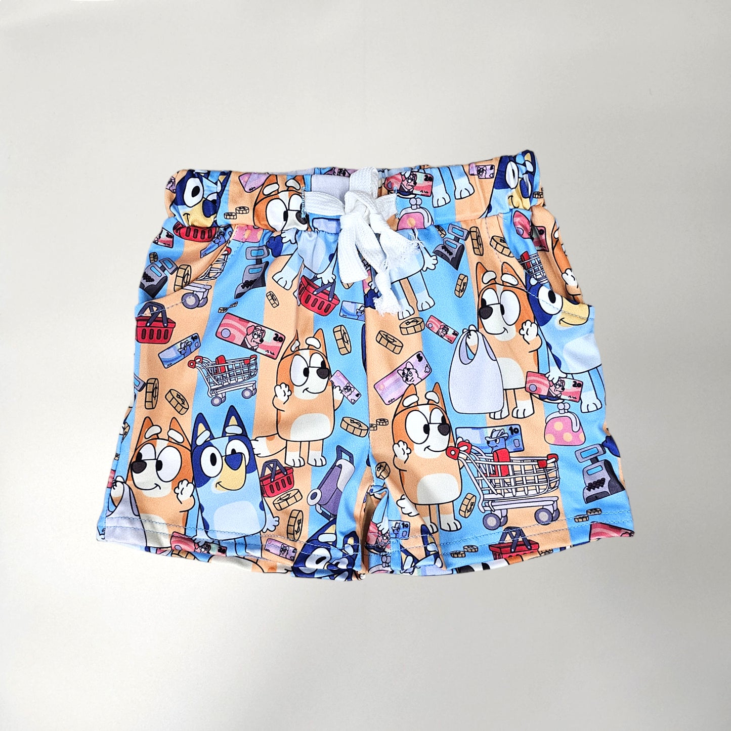 Blue Dog Cartoon Boy Short Set