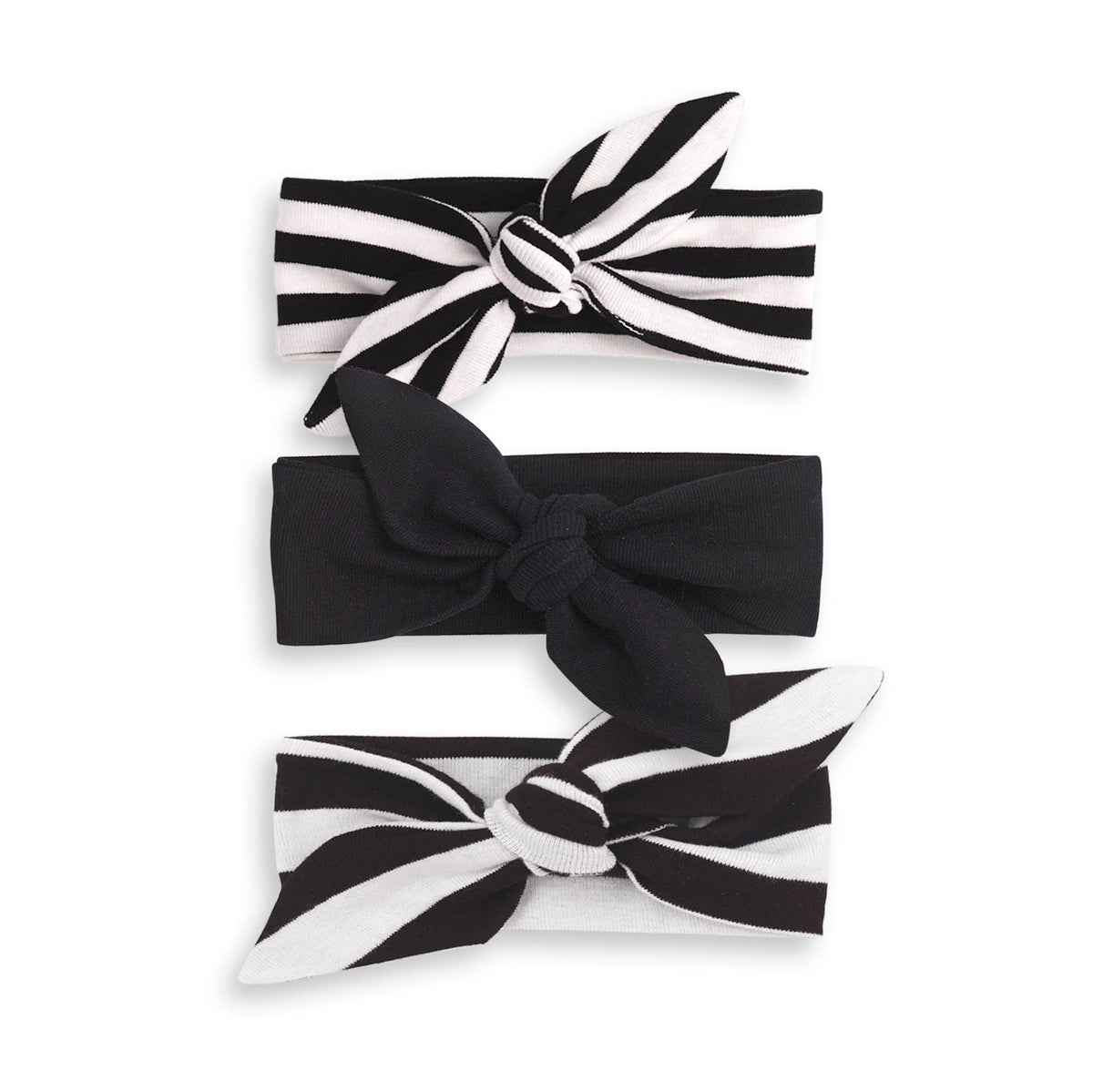 Riley Baby Girl's Black Stripe Cotton Headband: Thin Black Stripe