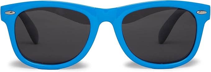 Toddler Royal Blue Smoke Lenses Flexible Wire Sunglasses Age 2-7 years