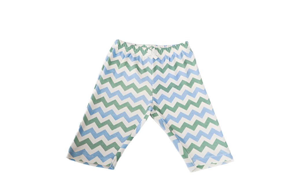 cheveronblueandgreenloungepants front