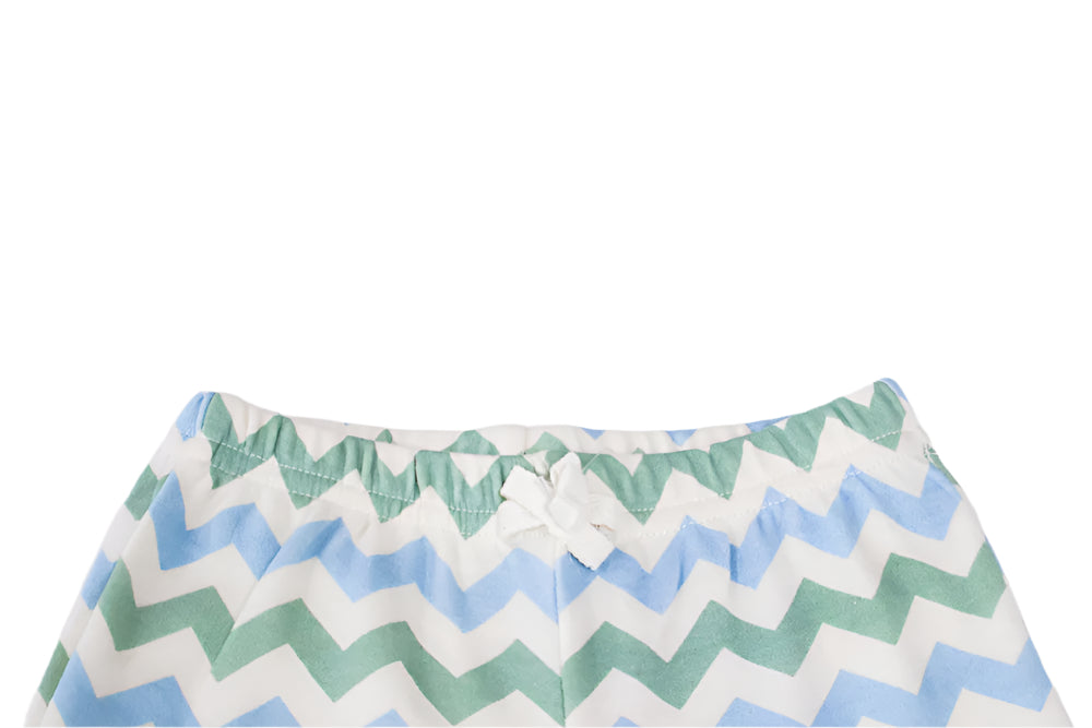 cheveronblueandgreenloungepants tie