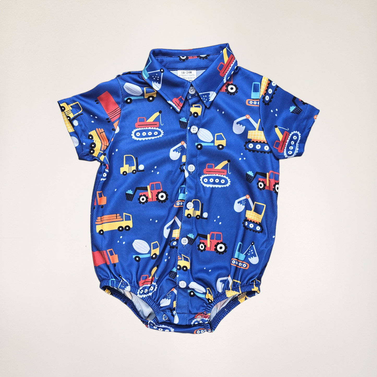 Construction Printed Baby Romper