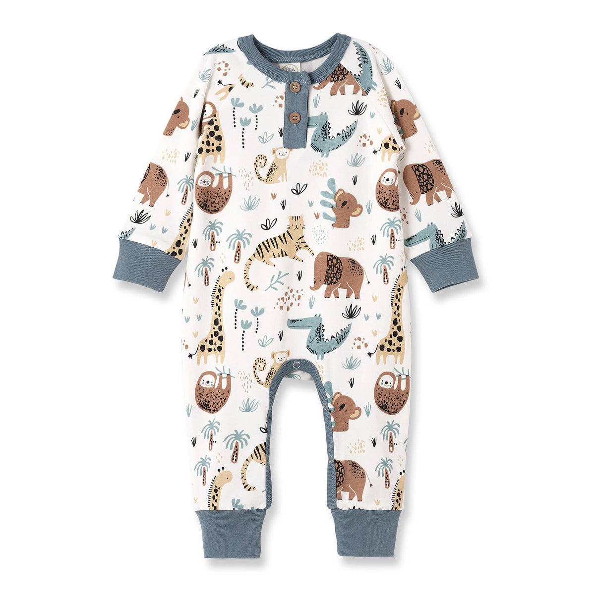Parker Jungle Jamboree Bamboo Henley Romper