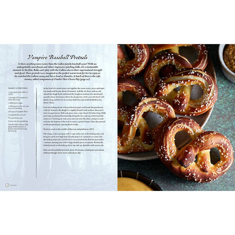 Twilight Saga cookbook recipe spread with ingredients and instructions